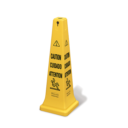Con avertizare podele umede multilingv, Rubbermaid
