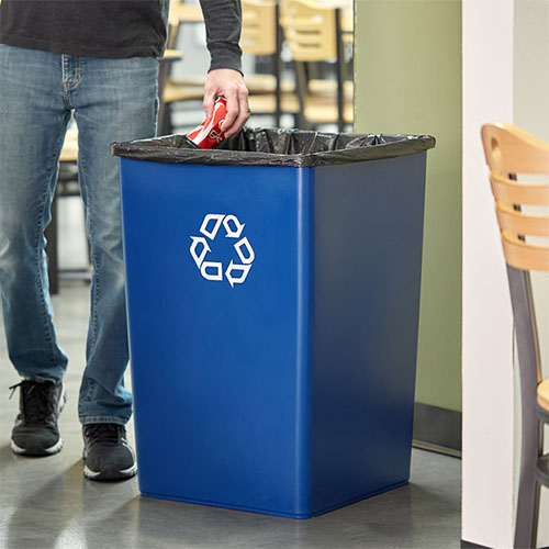 Container colectare-reciclare deseuri 132.5 L, albastru, Rubbermaid