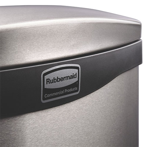 Container Slim Jim Step-On/Front Step 50 L (2x25 L), inox/negru, Rubbermaid