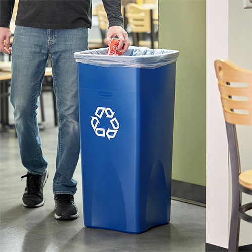 Container Untouchable reciclare deseuri 87 L, albastru, Rubbermaid