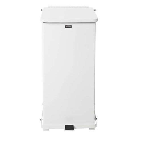 Cos gunoi galvanizat cu pedala 49 L  alb, Rubbermaid