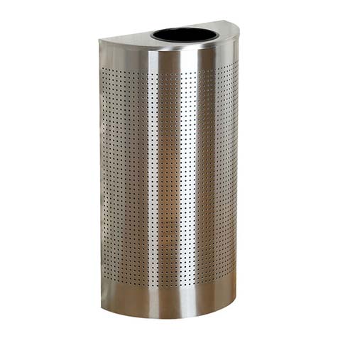 Cos de gunoi Half Round 45 L, inox/gri, Rubbermaid
