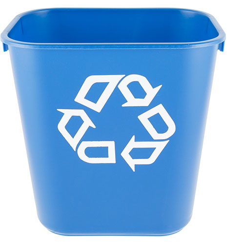 Cos gunoi reciclare deseuri rectangular 12.9 L, albastru, Rubbermaid