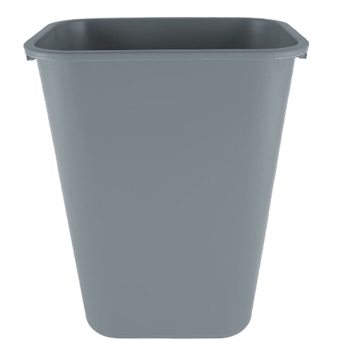 Cos gunoi rectangular 39 L, negru, Rubbermaid gri 