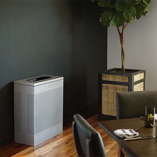 Cos de gunoi Silhoutte 85 L, inox/negru, Rubbermaid