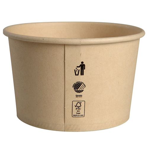 Cupa biodegradabila pentru inghetata-desert 4.5cm, Ø7.3cm, 120 ml, Abena