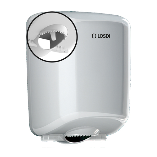 Dispenser prosoape de maini rola cu derulare centrala ABS, Losdi, alb