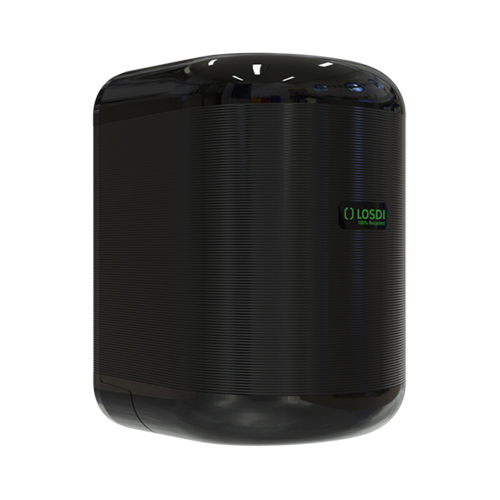 Dispenser prosoape maini rola cu derulare centrala ABS, Losdi, alb negru 