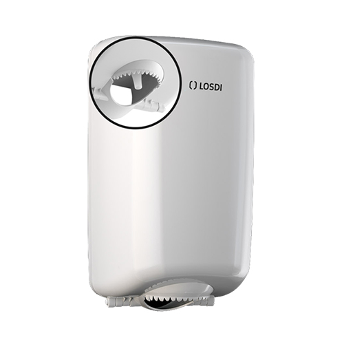 Dispenser prosoape de maini rola mini cu derulare centrala ABS, Losdi, alb