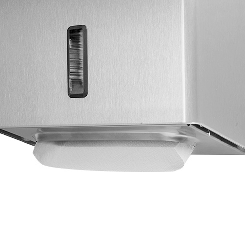 Dispenser SanTRAL Plus PTU 31 E ST pentru prosoape maini pliate, inox - OpHardt