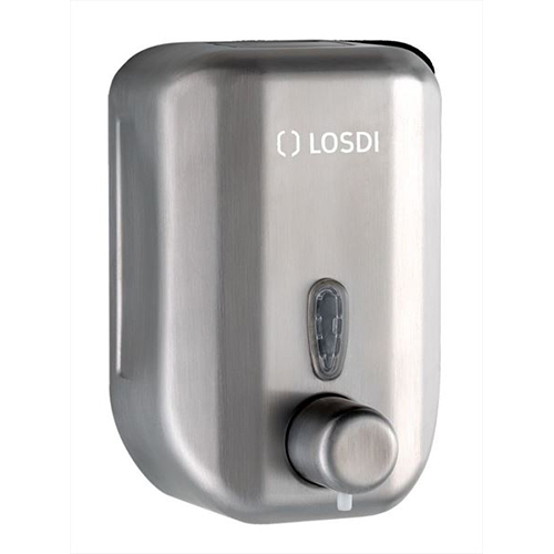 Dispenser sapun lichid / dezinfectant, 700 ml, inox, Losdi, argintiu