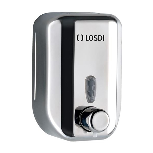 Dispenser sapun lichid / dezinfectant, 700 ml, inox, Losdi, gri