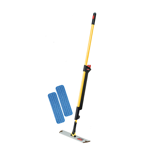 Kit sistem talpa mop Hygen Pulse o fata + 2 mopuri, galben/negru, Rubbermaid