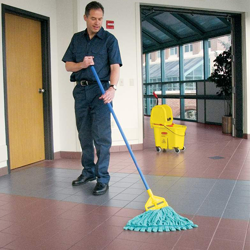 Mop Web Foot Tube microfibra, verde, Rubbermaid