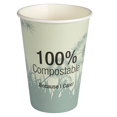 Pahare biodegradabile din carton pentru cafea Abena Gastro Dandelion 9.2cm, Ø7cm, 18 cl, Abena