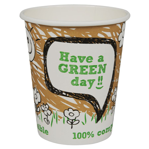 Pahare biodegradabile din carton pentru cafea Abena Gastro 9cm, Ø8cm, 24 cl, Abena