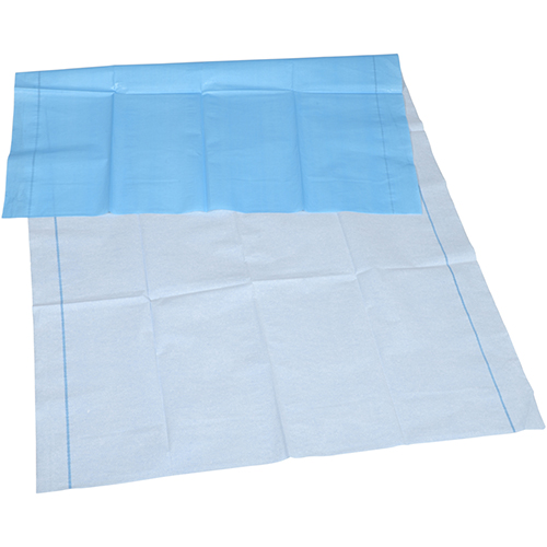 Protectie pat unica folosinta 80x140 cm, albastru, Abena