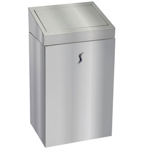 Cos de gunoi cu push 25 L inox AISI 304, lucios, Medial International