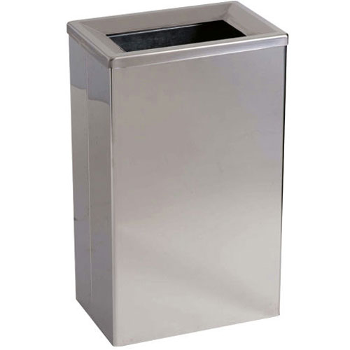 Cos de gunoi cu push 25 L inox AISI 304, lucios, Medial International