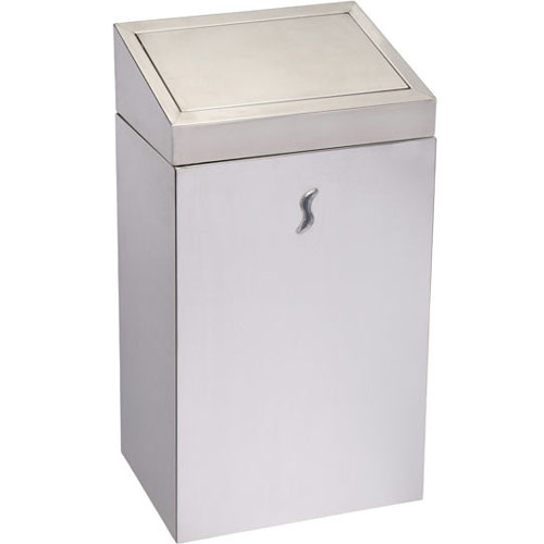 Cos de gunoi cu push 25 L inox AISI 304, satinat, Medial International