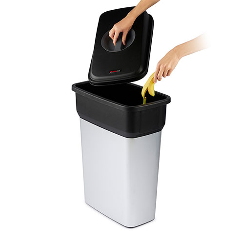 Capac deseuri cu maner pentru container Selecto Premium/Geo 55L/70L, Rothopro, rosu