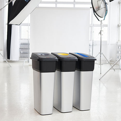 Capac deseuri hartie pentru container Selecto Premium/Geo 55L/70L, Rothopro, rosu