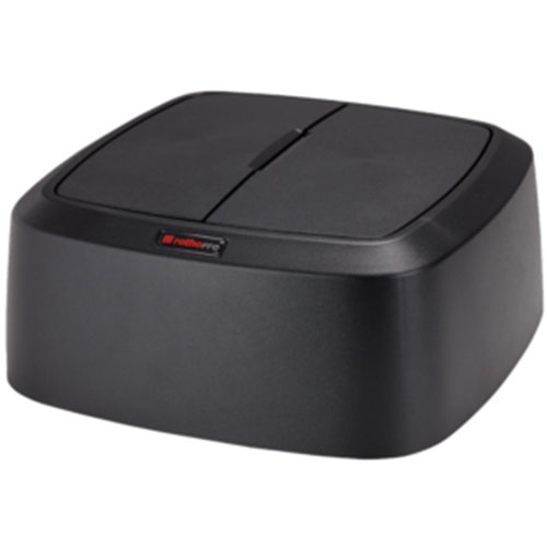 Capac patrat cu balamale pentru container Iris/Modo, Rothopro, negru