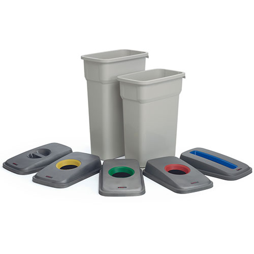 Container mare colectare selectiva deseuri Selecto 70L, Rothopro, negru