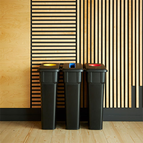 Container mare colectare selectiva deseuri Selecto 70L, Rothopro, negru