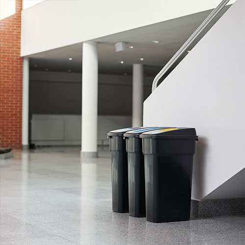 Container mediu colectare selectiva deseuri Selecto 55L, Rothopro, negru