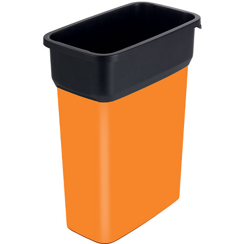 Container mediu colectare selectiva deseuri Selecto Premium 55L, Rothopro, galben portocaliu 