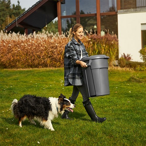 Container mediu rotund Titan 85L, Rothopro, albastru