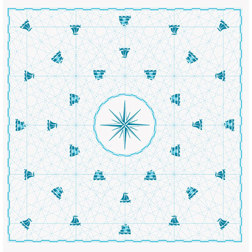 Fata de masa din airlaid 100 x 100 cm, Cruise, Fato albastru 