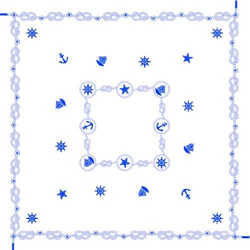 Fata de masa embosata 100 x 100 cm, Damask, Fato
