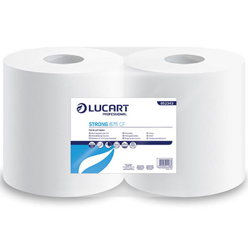 Lavete din hartie pe rola cu derulare centrala, Strong 675 CF, Lucart