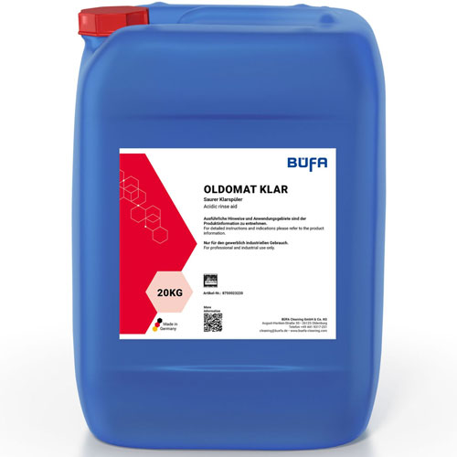 Oldomat Klar - Agent acid pentru clatire vesela si pahare, 20 kg, Bufa