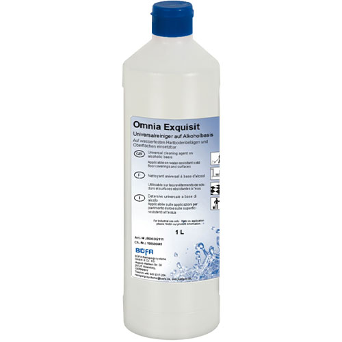 Omnia Exquisit - Detergent pentru suprafete pe baza de alcool, 1 L, Bufa