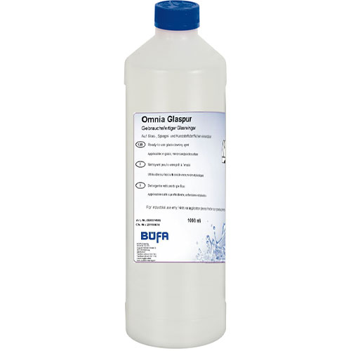 Omnia Glaspur - Detergent pentru geamuri si suprafete vitrate, 1 L, Bufa