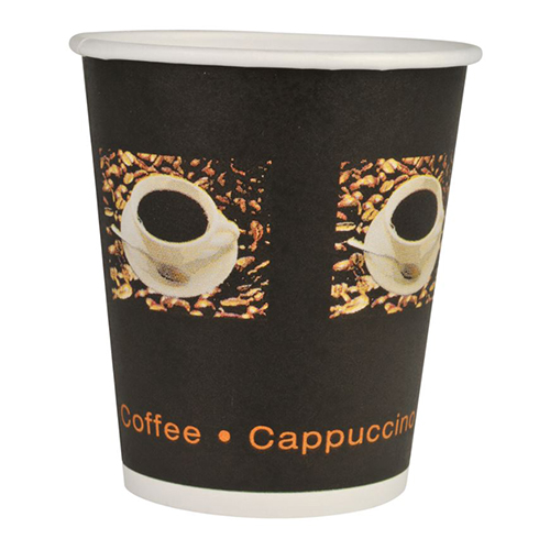 Pahare biodegradabile din carton pentru cafea Abena Gastro Coffee Beans 11cm, Ø9cm, 36 cl 12 Oz, Abena