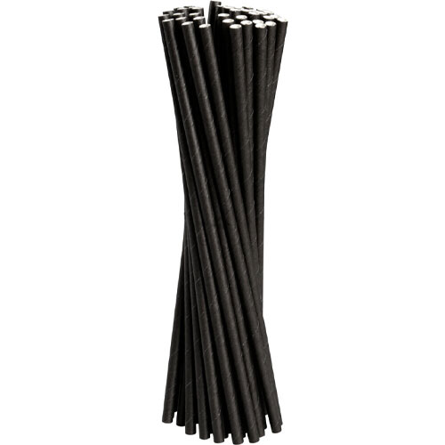 Paie biodegradabile carton Abena Gastro 19.5 cm, Ø 6 mm (250 buc/set), negru, Abena