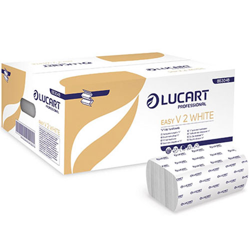 Prosoape de maini din hartie, pliate in V, Easy V2, Lucart