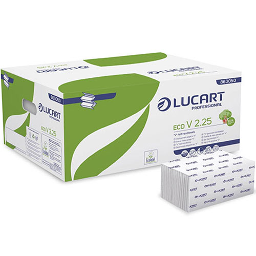 Prosoape de maini din hartie, pliate in V, Eco V2.25, Lucart