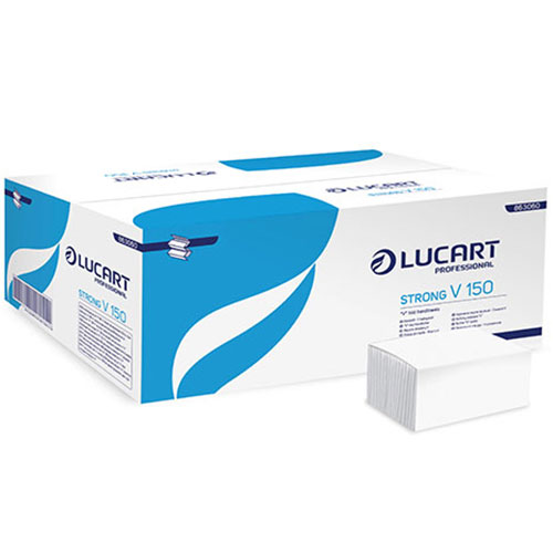 Prosoape de maini din hartie, pliate in V, Strong V150, Lucart