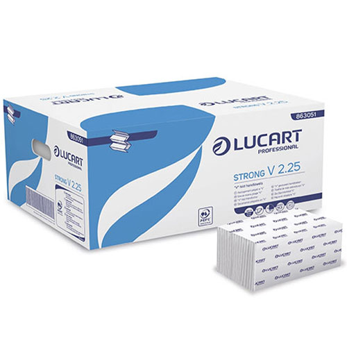 Prosoape de maini din hartie, pliate in V, Strong V2.25, Lucart