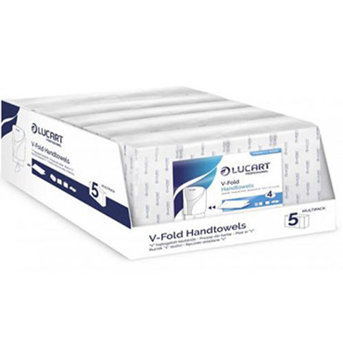Prosoape de maini din hartie, pliate in V, Strong V4, Lucart