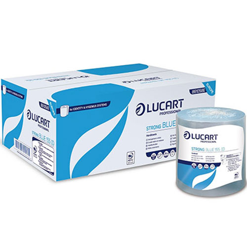 Prosoape de maini din hartie, rola autocut, Strong Blue 155 ID, Lucart