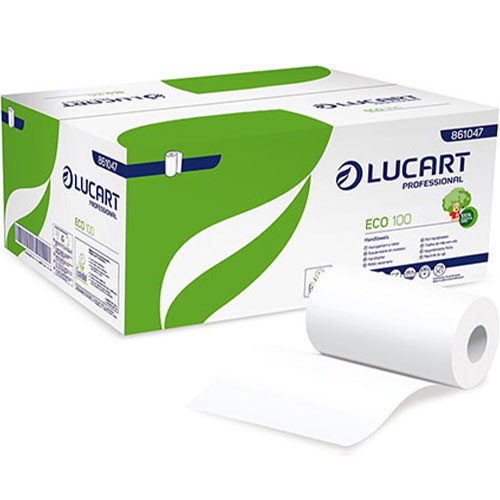 Prosoape de maini din hartie, rola cu derulare centrala, Eco 100, Lucart