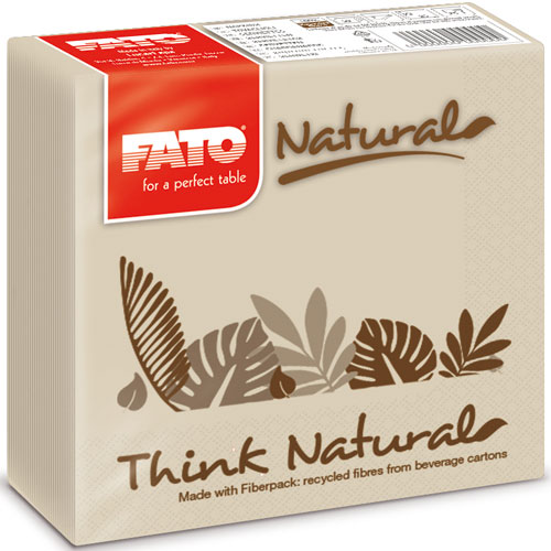 Servetele 24x24 cm 2 straturi, Drink Natural, Fato