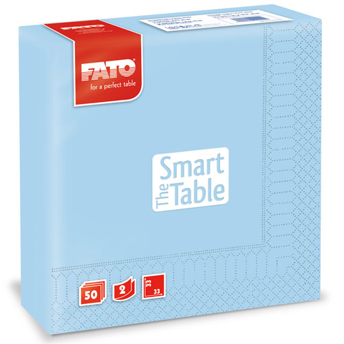 Servetele 33x33 cm 2 straturi, Smart Table, Fato albastru-deschis 