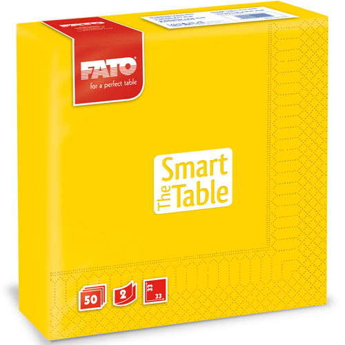 Servetele 33x33 cm 2 straturi, Smart Table, Fato galben 